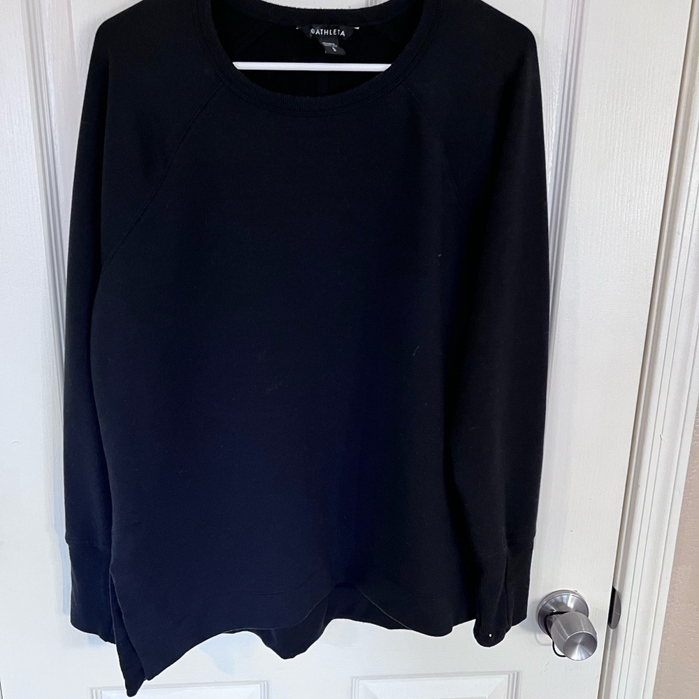 Athleta Black Crewneck Top